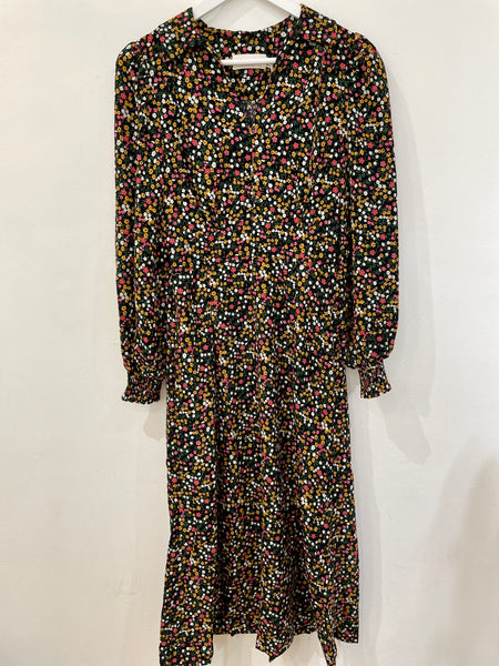 Louche Jussi Dippy Ditsy Print Long Sleeved Midi Dress - Multi