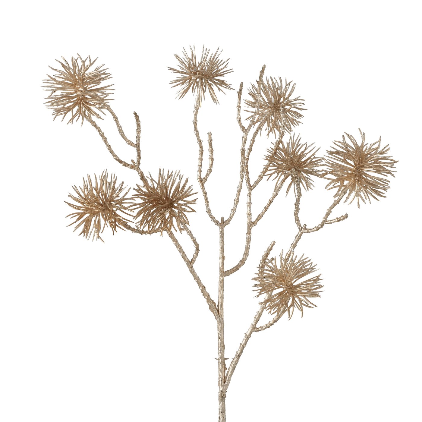 &Quirky Faux Gold Seed Head Branch 