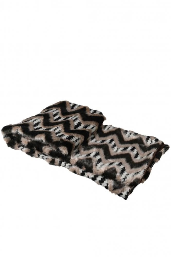 The Home Collection Brown Zig Zag Throw