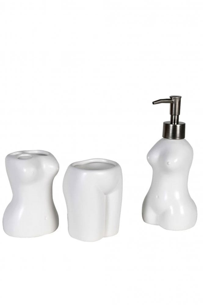 The Home Collection White Body Bathroom Set