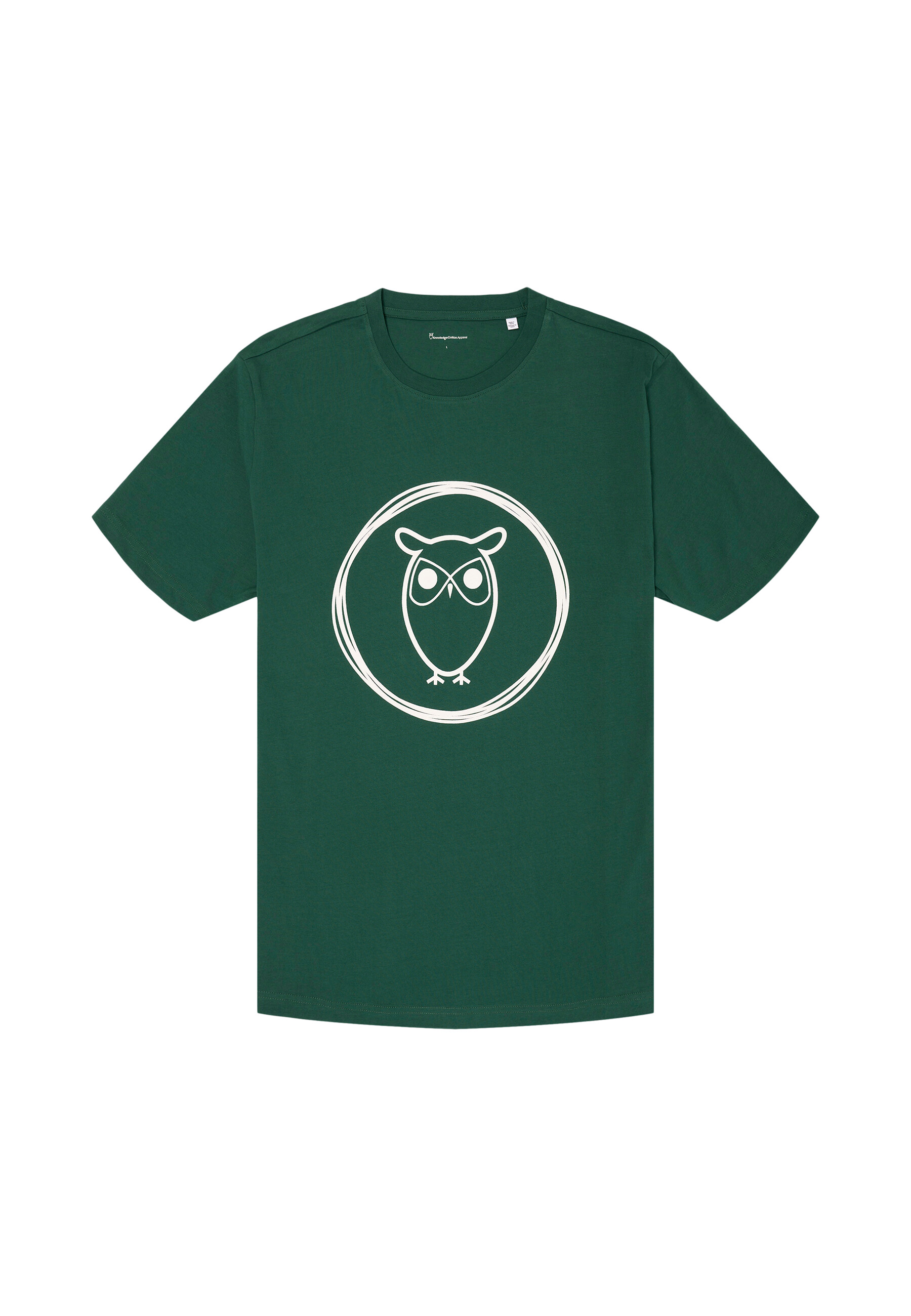 Knowledge Cotton Apparel  10715 Owl T-Shirt Trekking Green