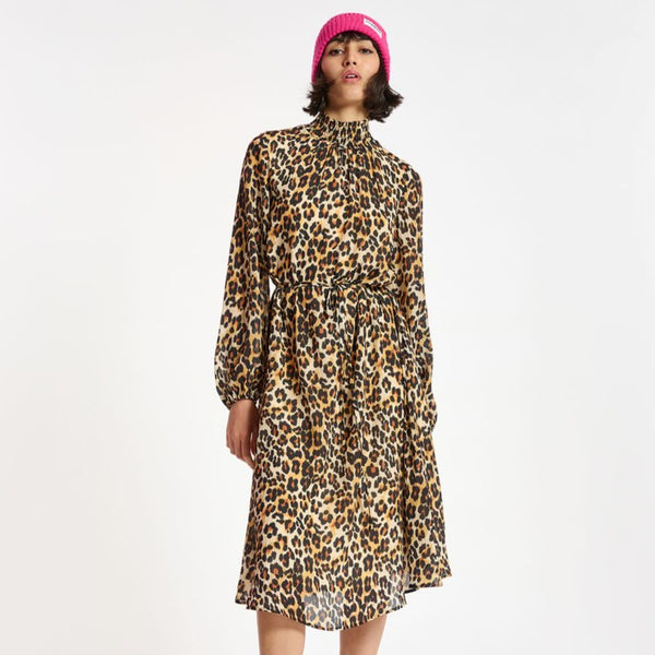 Essentiel Antwerp Cheer Smock Dress - Leopard