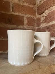 - Small Mug - White Vertical Stripe