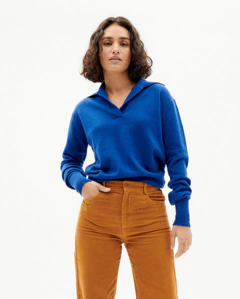 Thinking Mu Blue Trash Sheena Knitted Sweater