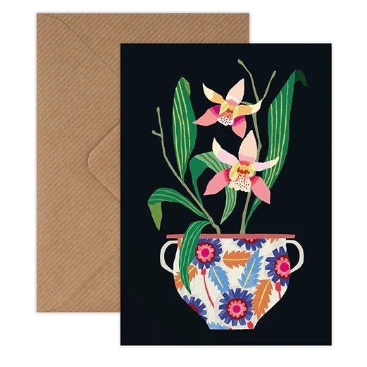 Brie Harrison  Orchid Greetings Card