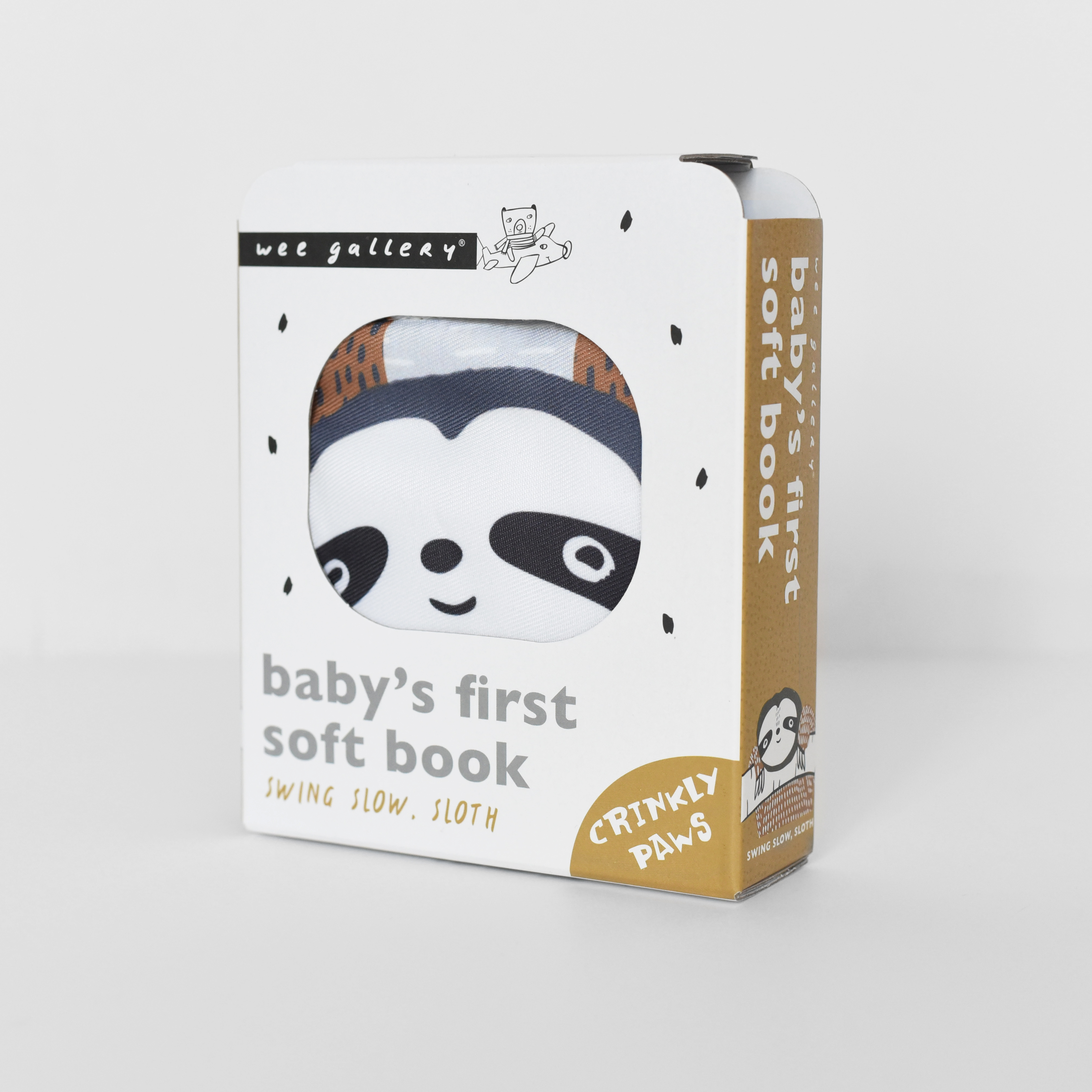 Wee Gallery Soft Cloth Book - Swing Slow Sloth
