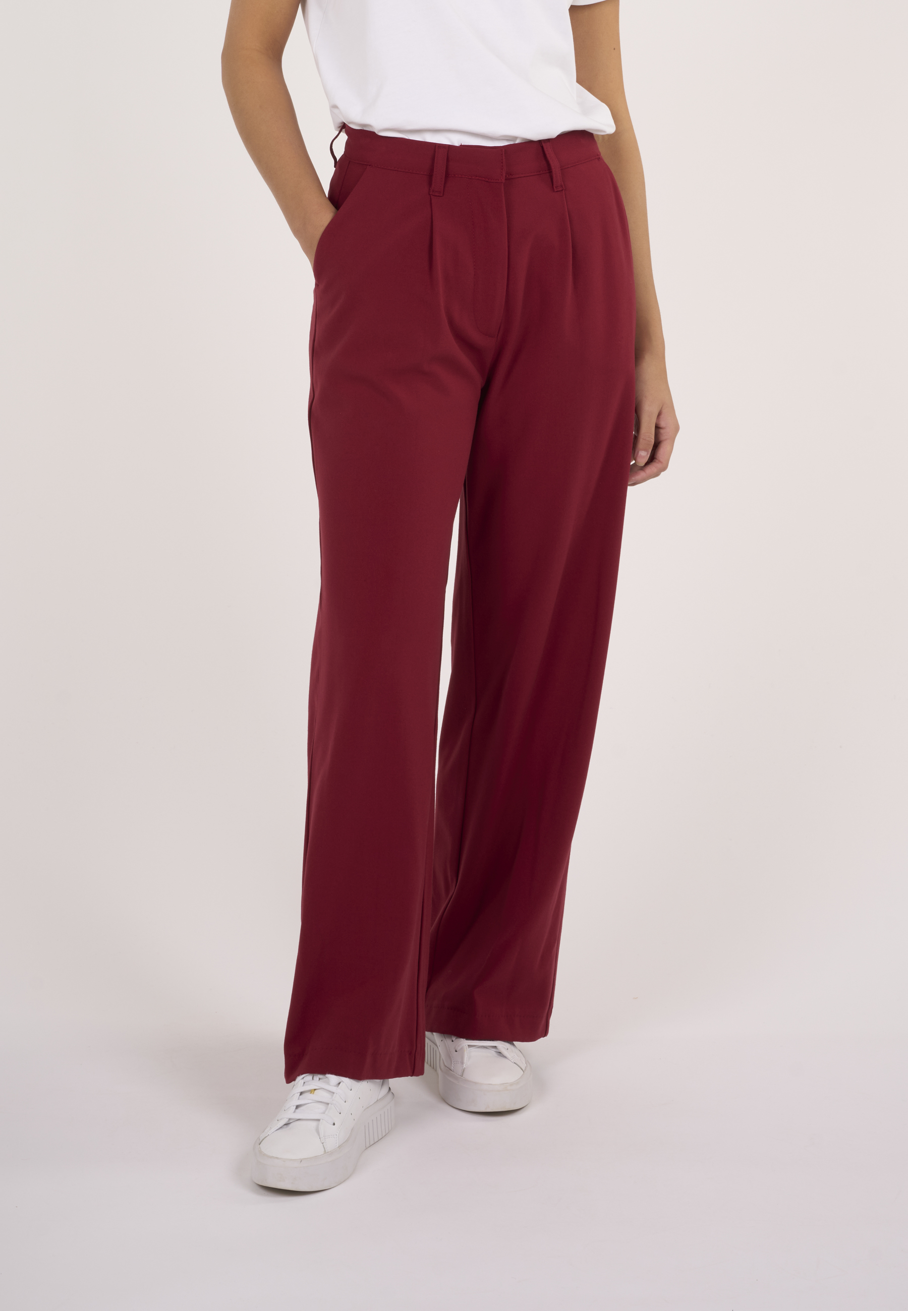 Knowledge Cotton Apparel  700009 Posey Classic Loose Pants Rhubarb