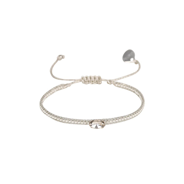 Silver Diamond Eye Bracelet