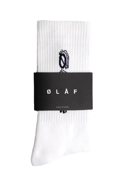 Olaf Triple Italic Socks White