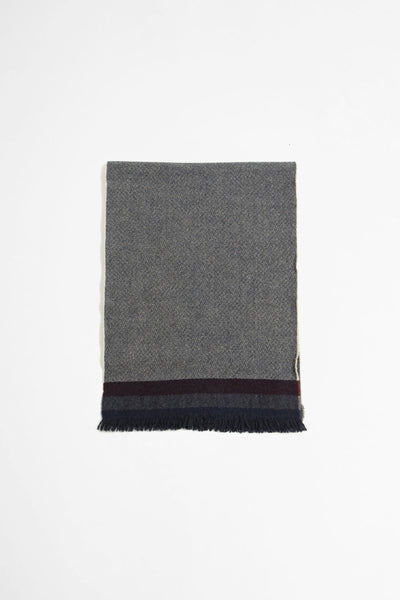 Wash Vaudie Weavers Scarf Navy/burgundy