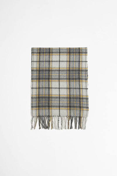 Vale Needle Check Scarf Grey Multi