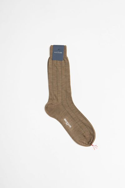 Bresciani Wool Blend Short Socks Lontra/faida