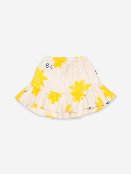 Yellow Ruffle Mini Skirt