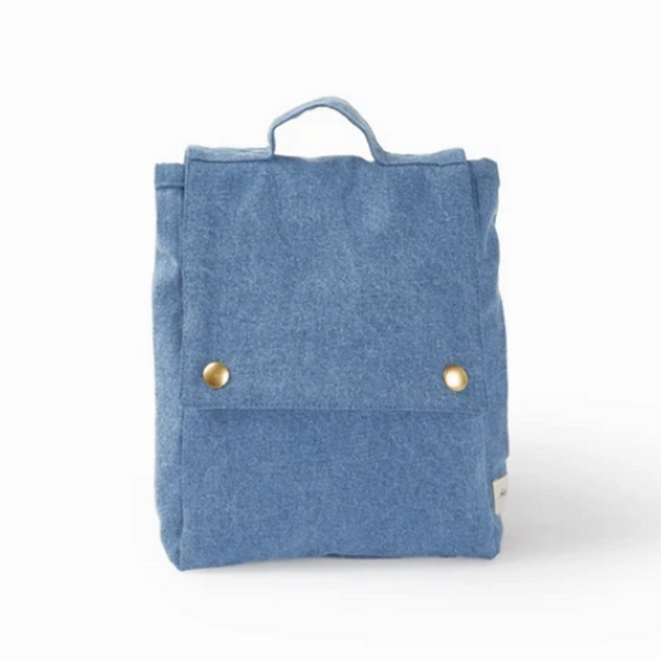 Minimal light denim backpack