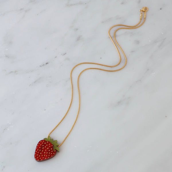 Julia Davey Strawberry Necklace By Wolf And Moon