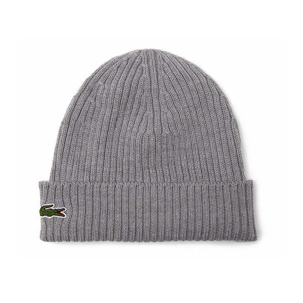 Lacoste Rb0001 Knitted Wool Beanie - Heather Agate