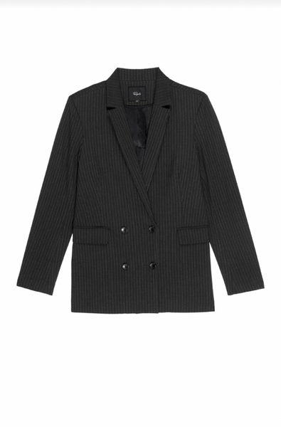 Jac Pinstriped Blazer - Charcoal