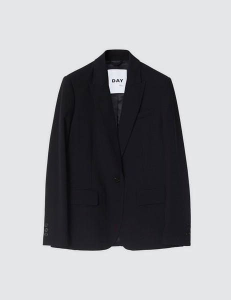 Hector Classic Gabardine Blazer - Black