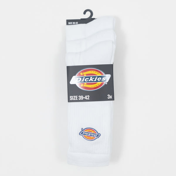 3 Pack White Valley Grove Logo Socks