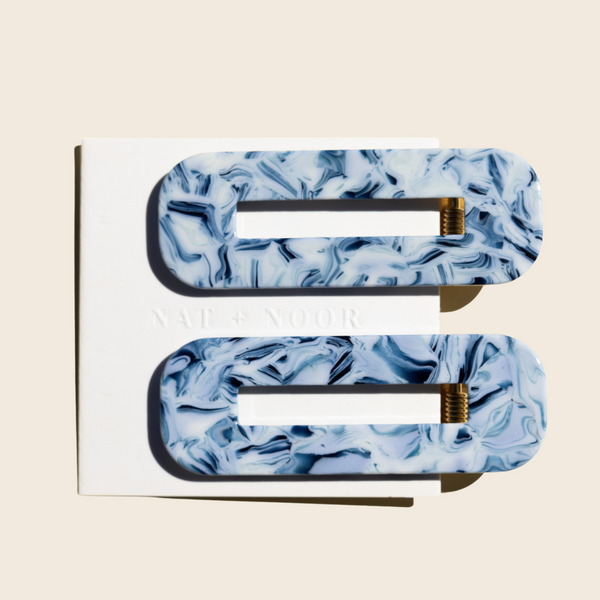 Tortoise Hair Clip Duo | Ocean