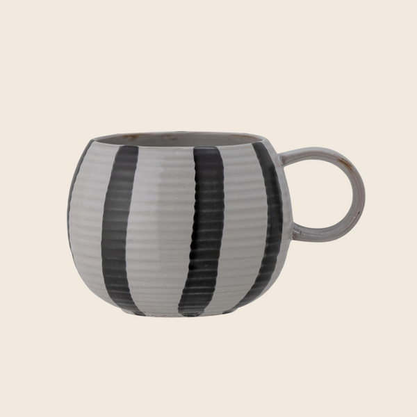 Bloomingville Serina Stoneware Mug | Black Stripe