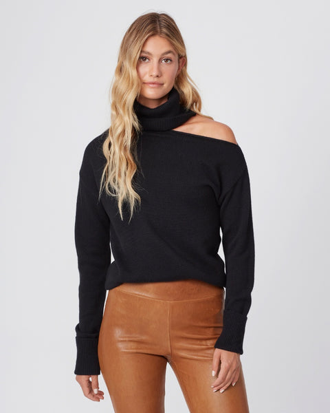 Paige Raundi Soft Wool Sweater - Black