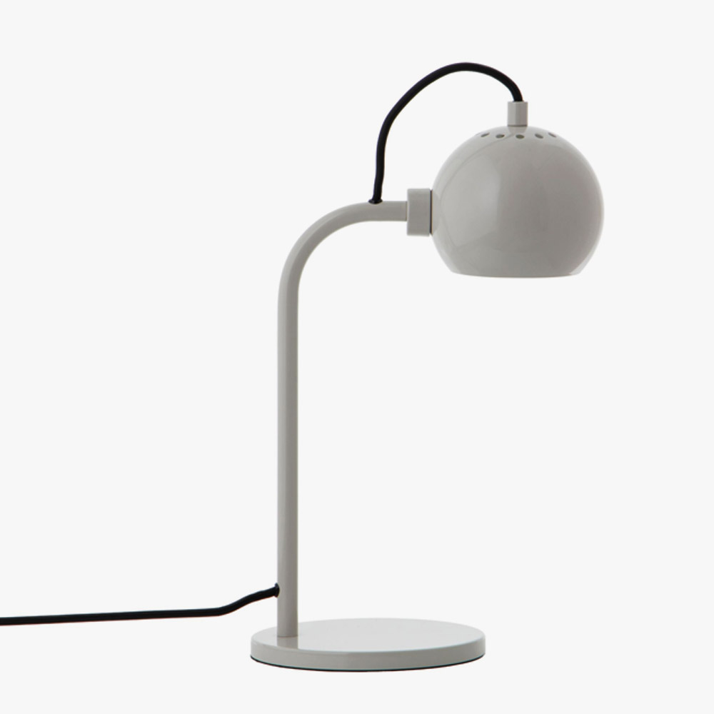 Frandsen Ball Single Table Lamp - Glossy Pale Grey