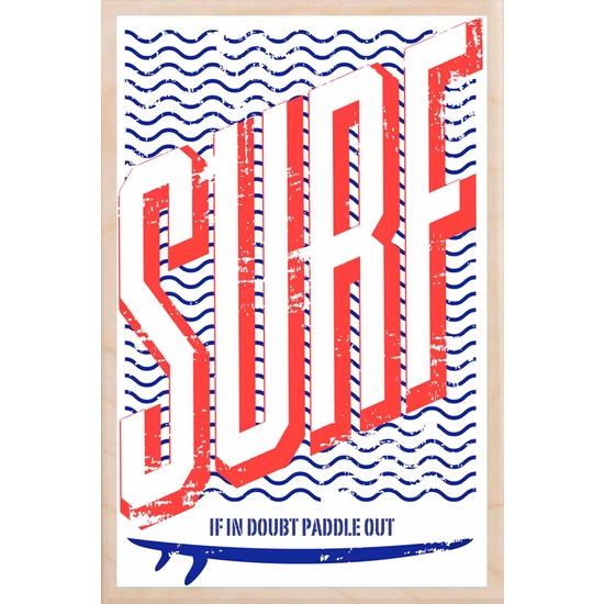 The Wooden Postcard Company Surf Wooden Magnet