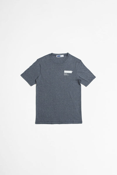 Standardised T-shirt Melange Knit Cotton Blue