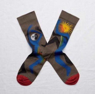 Khaki Sun Socks