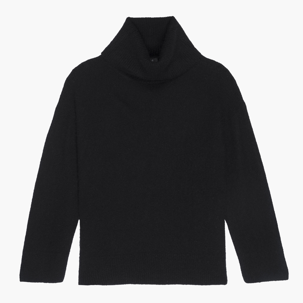 Rails Imogen Black Cashmere + Silk Turtleneck Sweater 