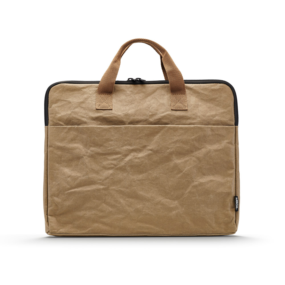 Hayashi Paper Leather Laptop Case - Dust Brown