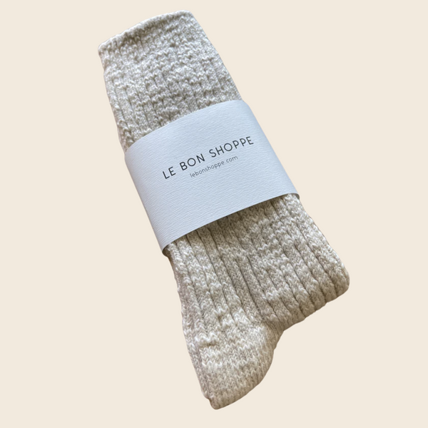 Le Bon Shoppe Cottage Socks | Oatmeal