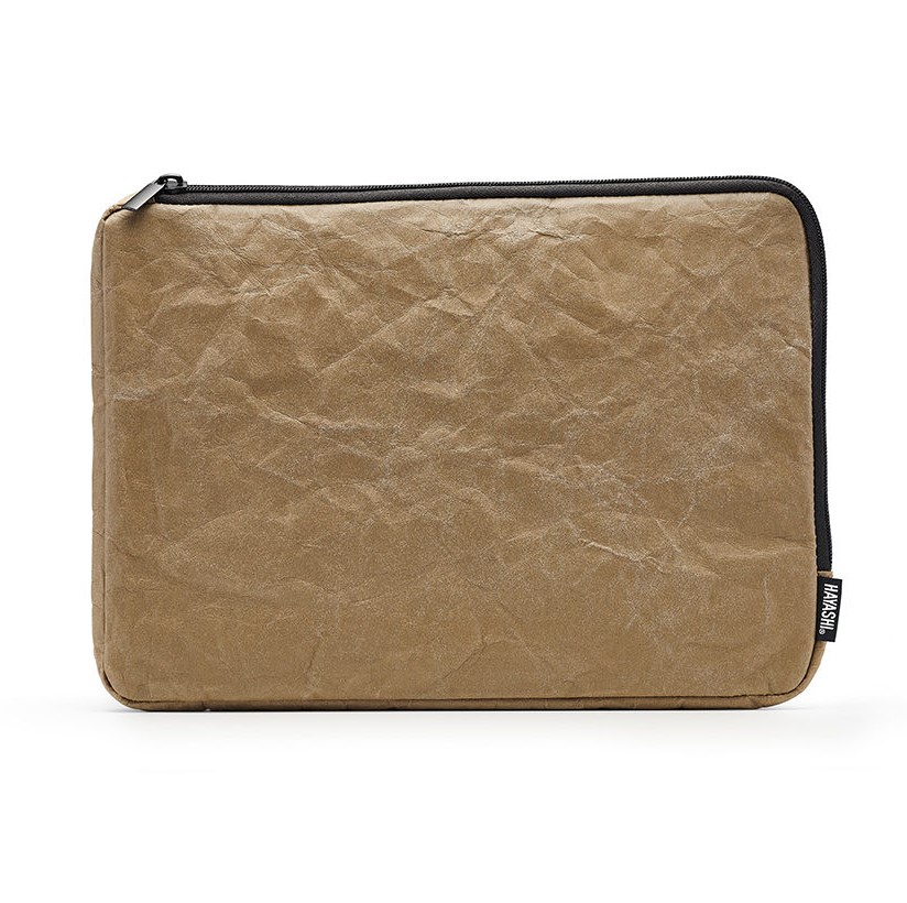 Hayashi Paper Leather Laptop Sleeve - Dust Brown