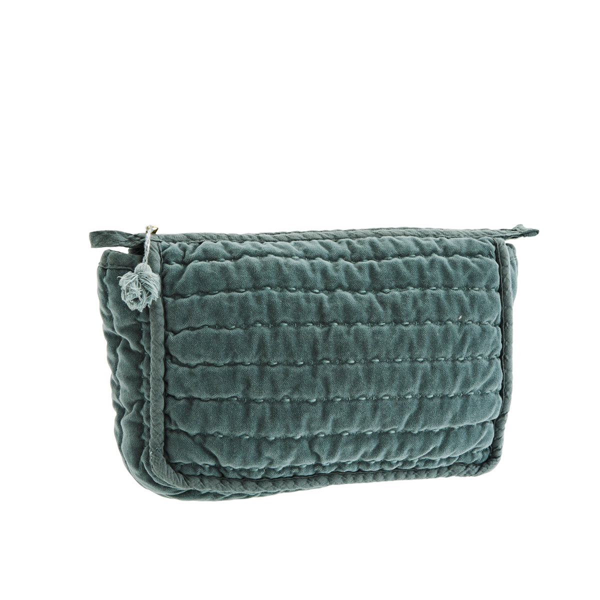 QUILTED VELVET WASHBAG