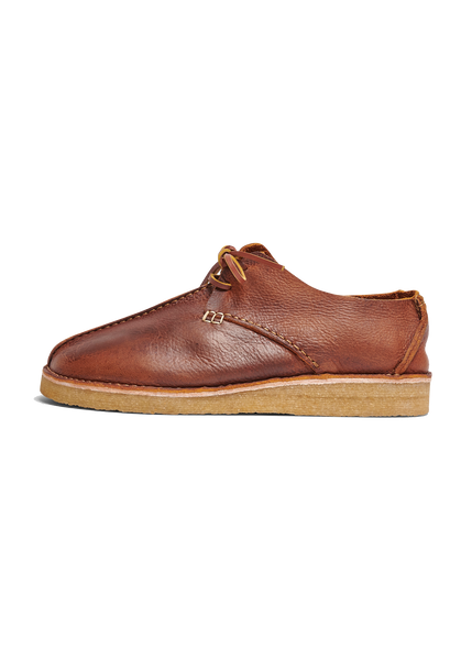 Caden Centre Seam Leather Shoe Chestnut Brown