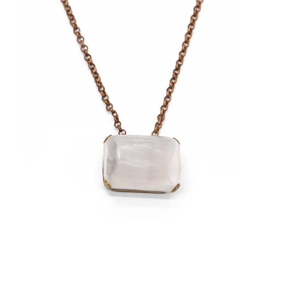 Selenite & Gold Necklace