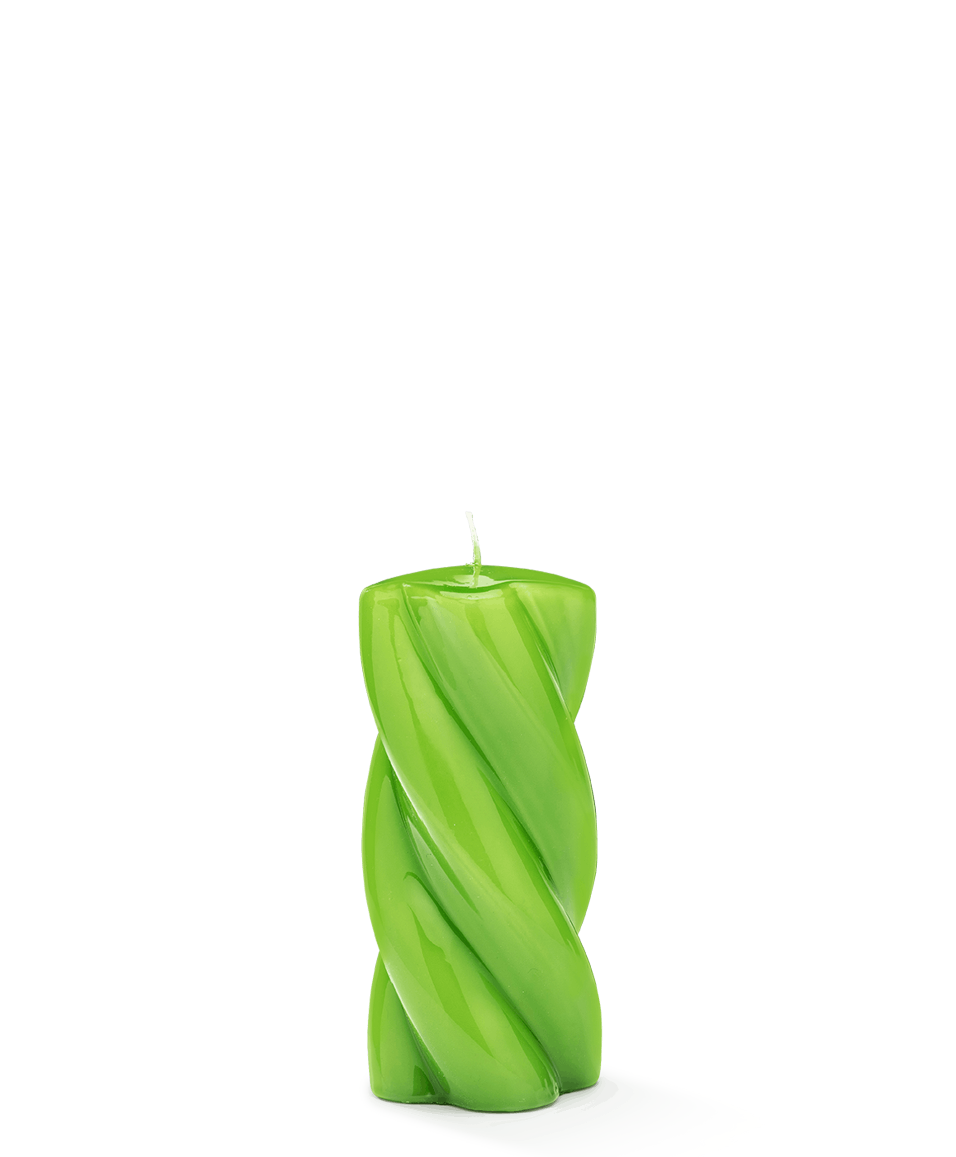 Anna + Nina Blunt Twisted Candle Long Moss Green