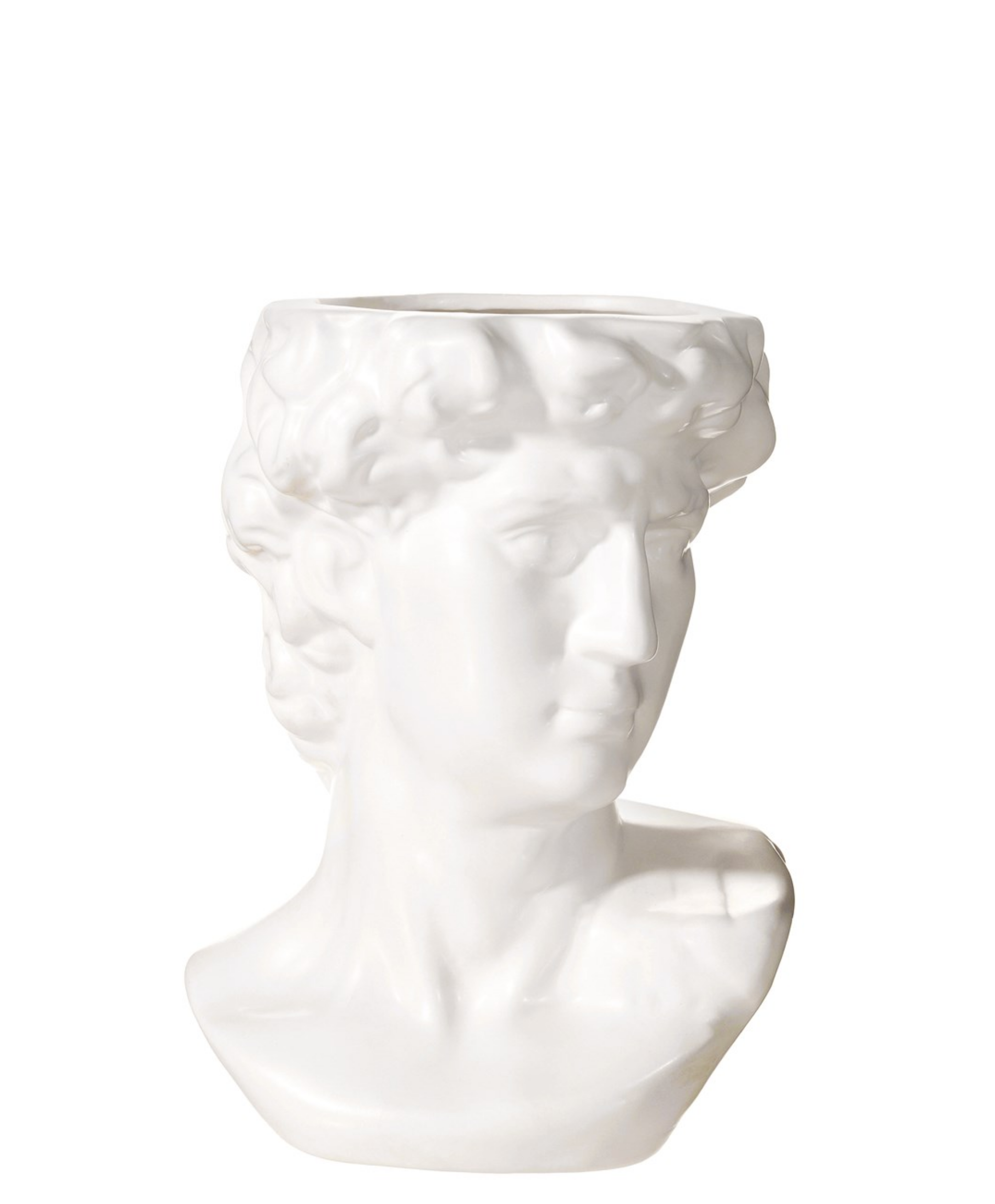 Sass & Belle  Large Greek Head Vase/planter White
