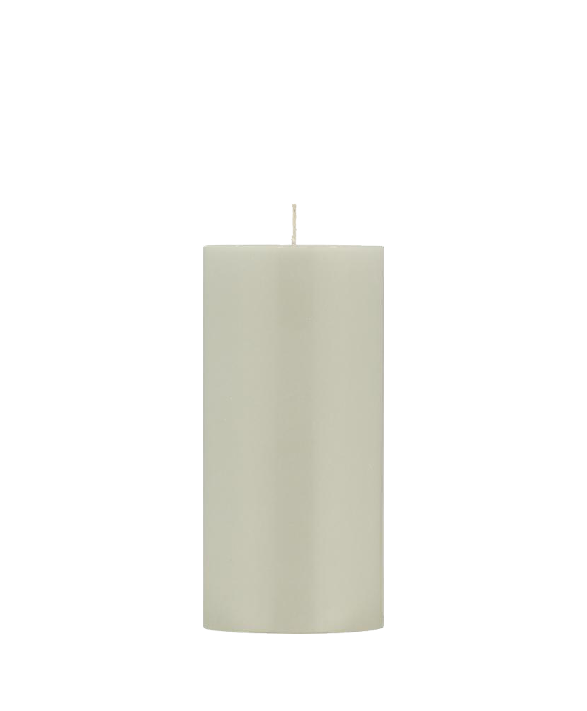 British Colour Standard Eco Pillar Candle Gull Grey 15cm