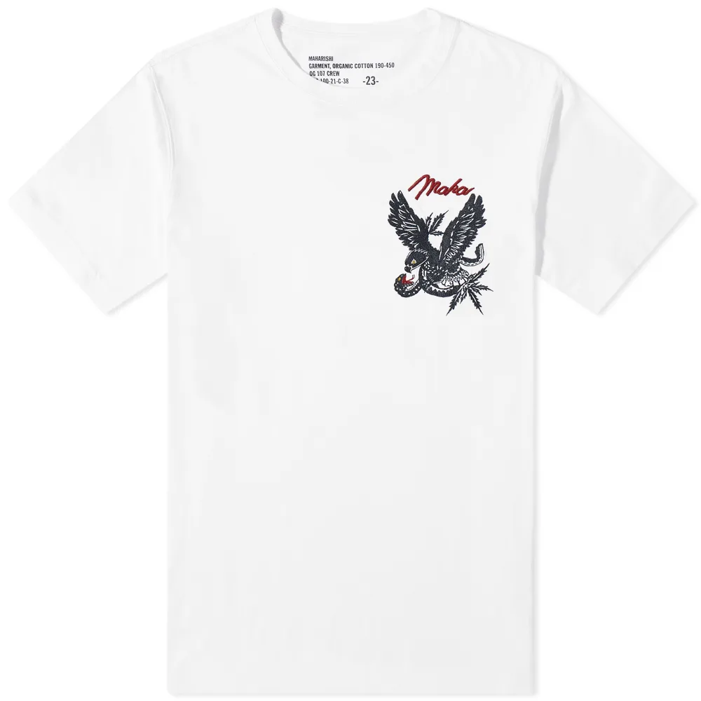 Maharishi Maha Eagle Vs Snake Embroided Tee White