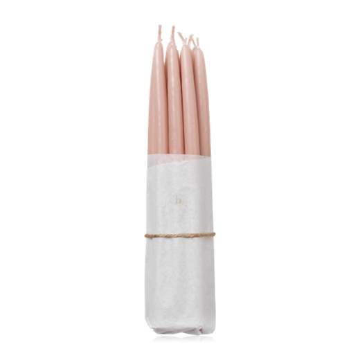 Broste Copenhagen Set of 10 Hand Dipped Tapers 12mm Apricot Cream