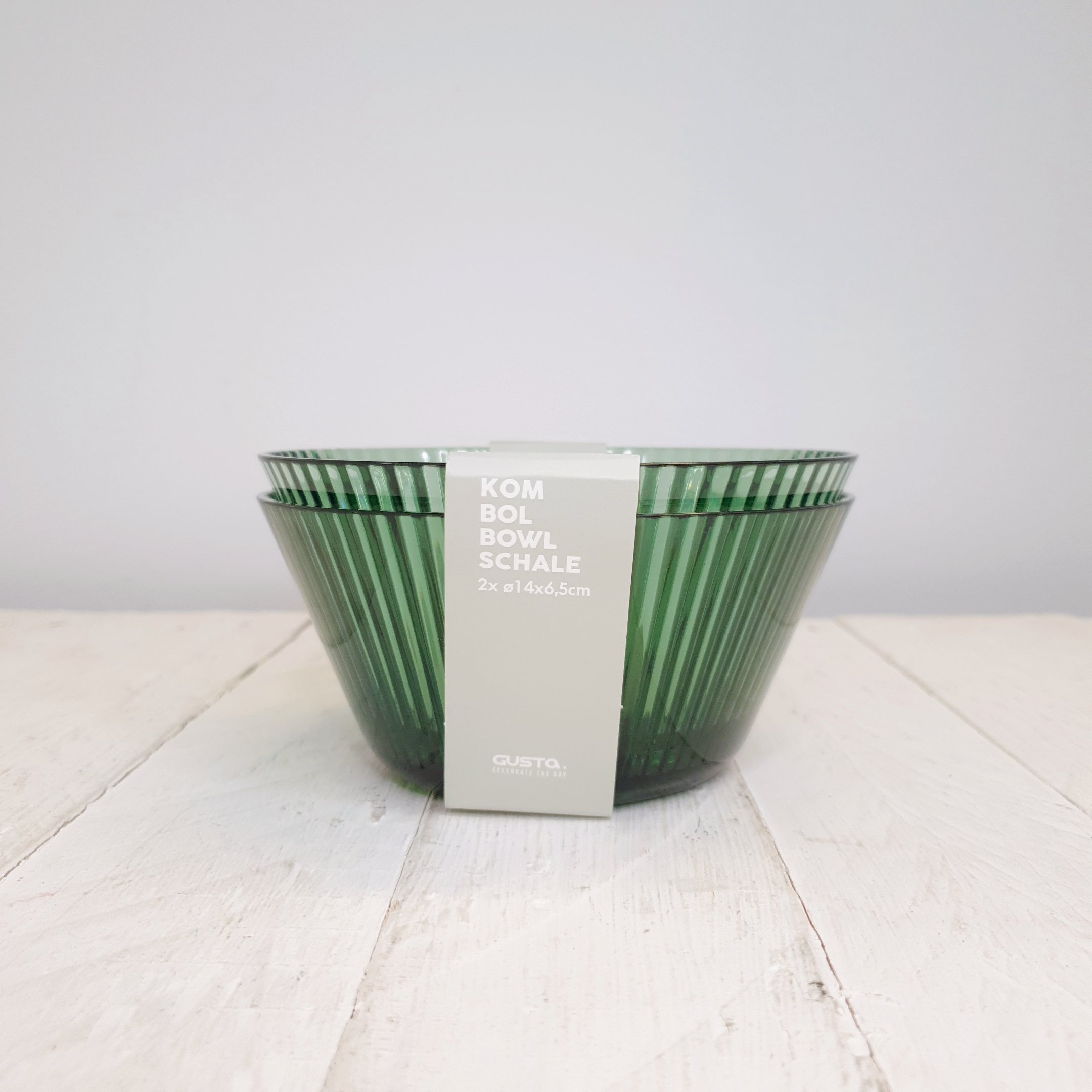 Gusta Small Picnic Bowls - Set Of 2 Green