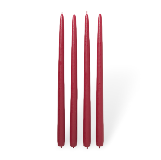 Broste Copenhagen Tapered Candles Truly Red Set of 4