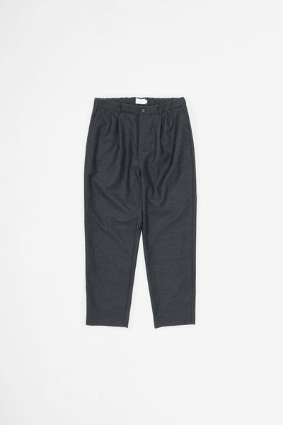 Still By Hand Relaxed Wool Pants Charcoal