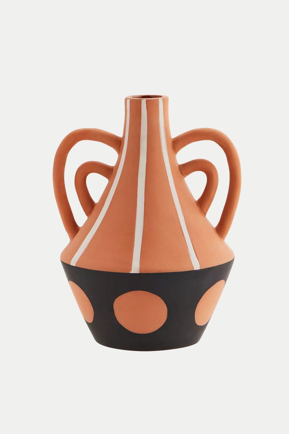 Madam Stoltz Terracotta Hand Painted Vase