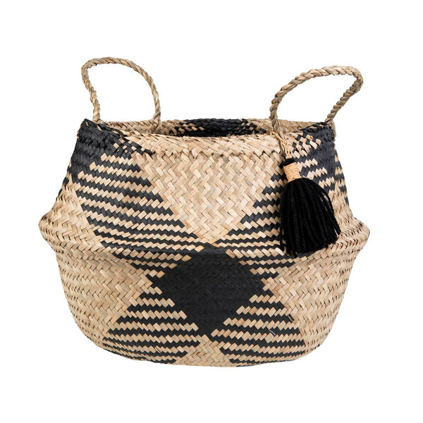 Sass & Belle  Black Tribal Tassel Basket