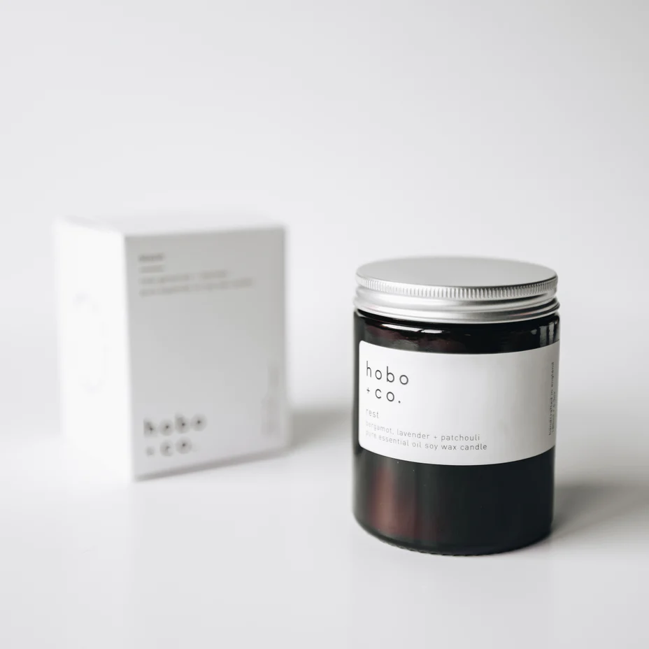 Hobo + Co Rest Medium Essential Oil Soy Candle