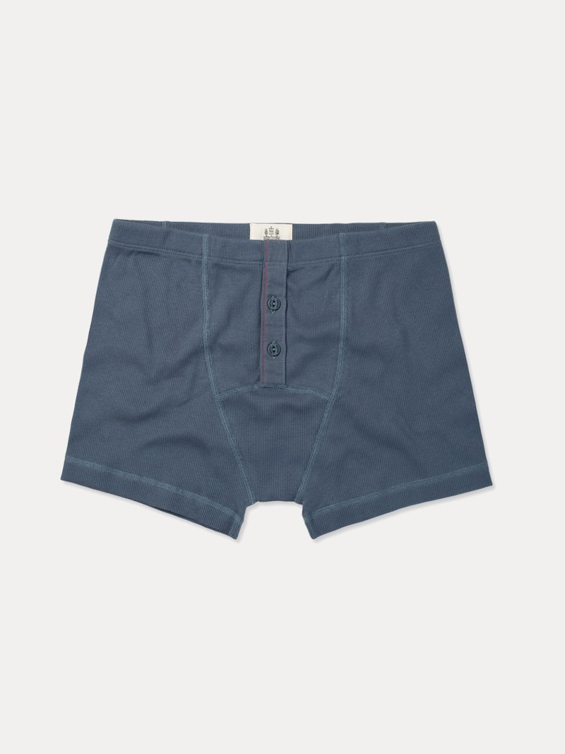 Hemen - Boxer Jersey Organic Cotton - Blue Steel