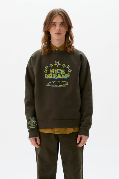 Sweatshirt Boxy Illusion Dark Green